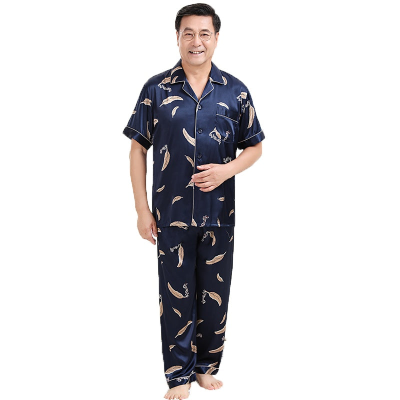 Thin ice silk pajamas