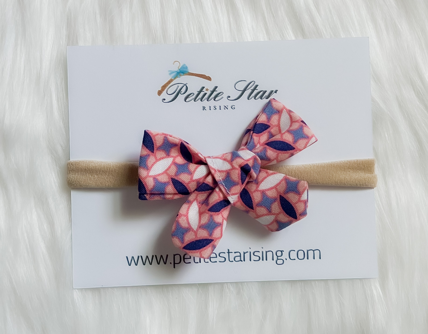 Pink and Blue Star Baby Headband