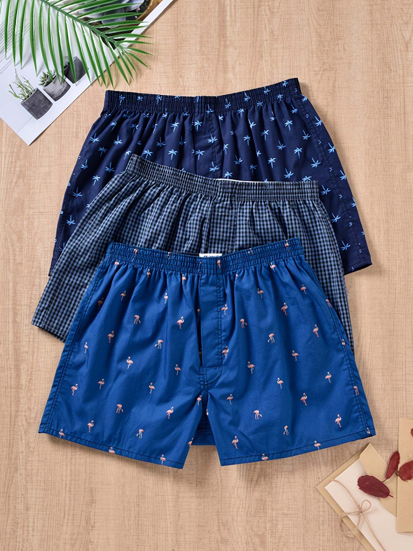 Men's Woven Printed Fashionable Home Shorts