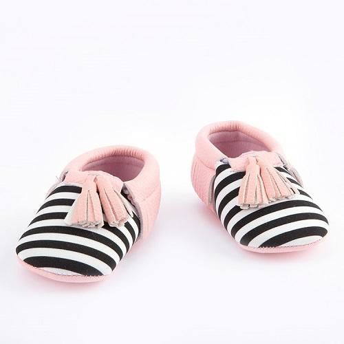 Grace Pink Baby Moccasins - Sugar Tease