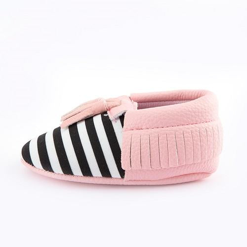 Grace Pink Baby Moccasins - Sugar Tease