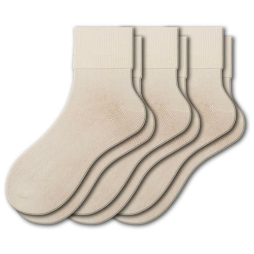 Turn Cuff Organic Cotton Seamless Toe 3 pair Pack