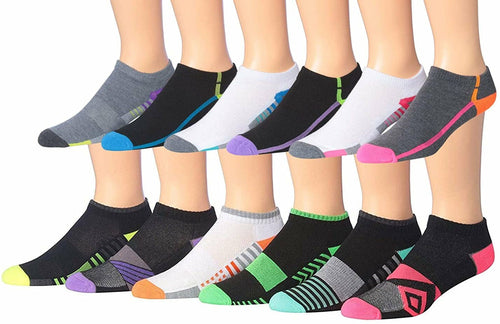 James Fiallo Men's 12-Pairs Performance Low Cut Athletic Sport Socks