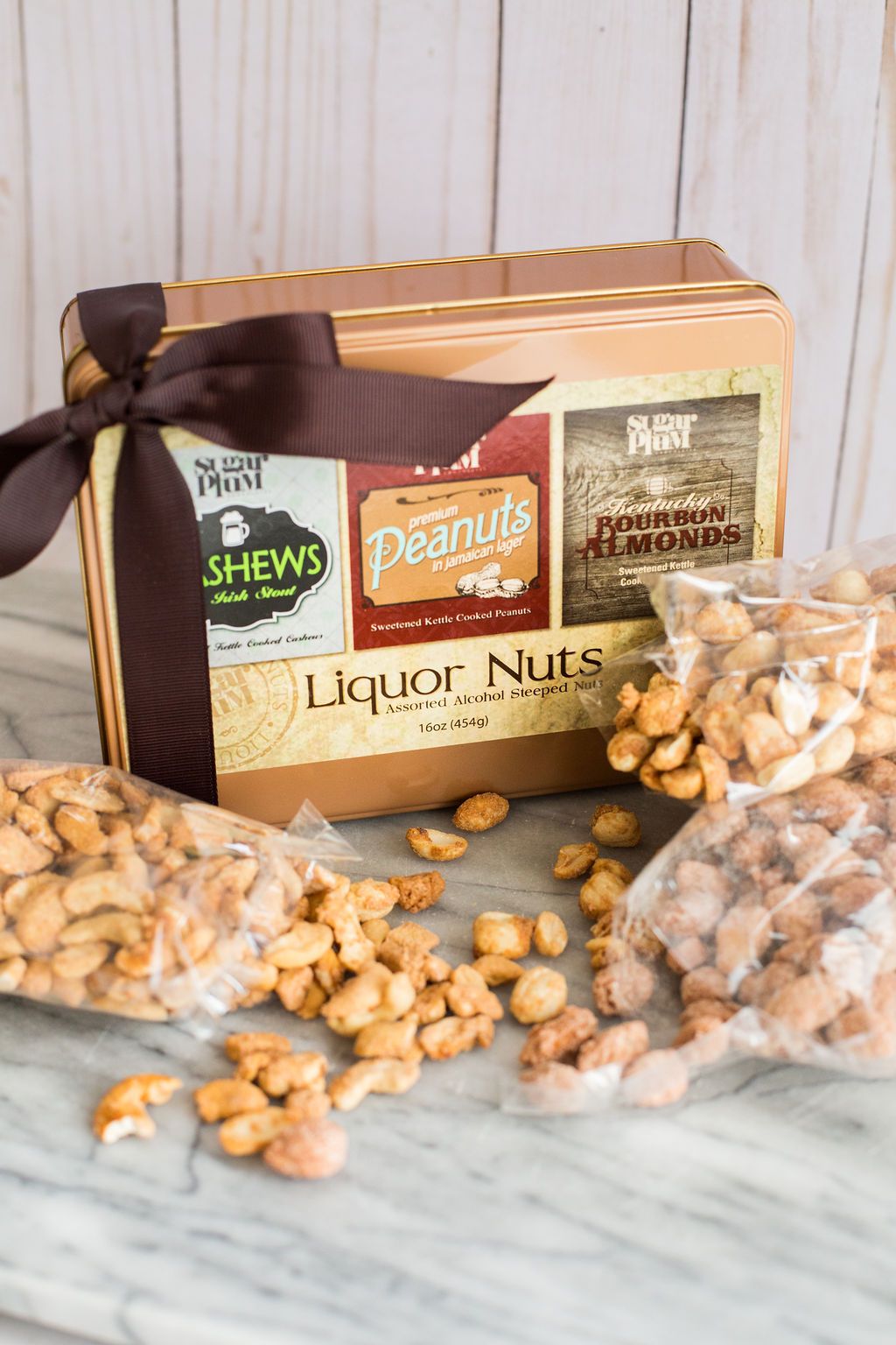 Beer & Bourbon Liquor Nuts Gift Tin