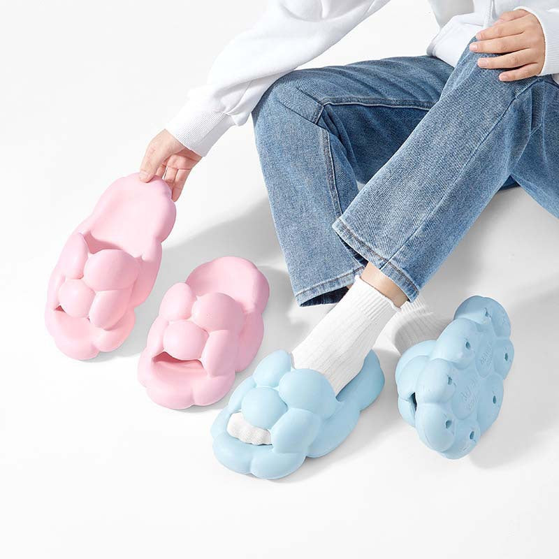 Women Indoor Soft Fluffy Cloud Design Slippers