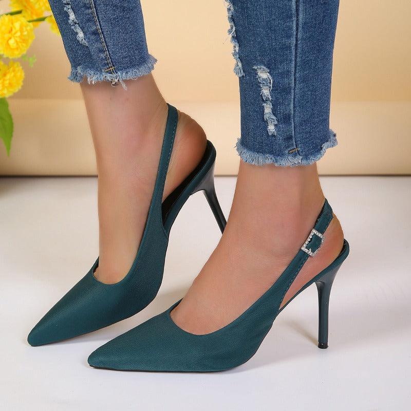 High-Heels Pointed Toe Buckle Sandals