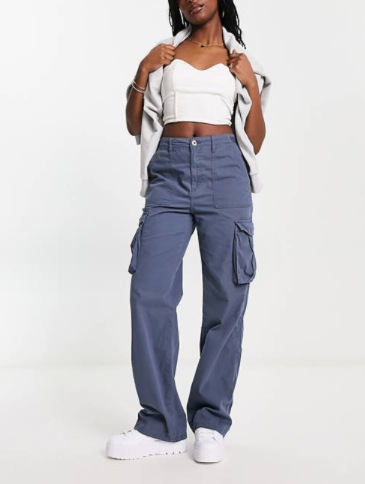 Women's Cargo Straight Jeans Pant