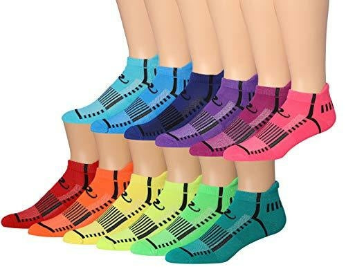 Ronnox Men's 12-Pairs Low Cut Running & Athletic Performance Tab Socks