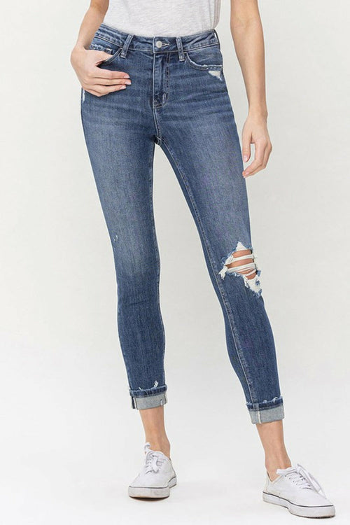 Vervet Teagan Full Size High Rise Cropped Skinny Jeans