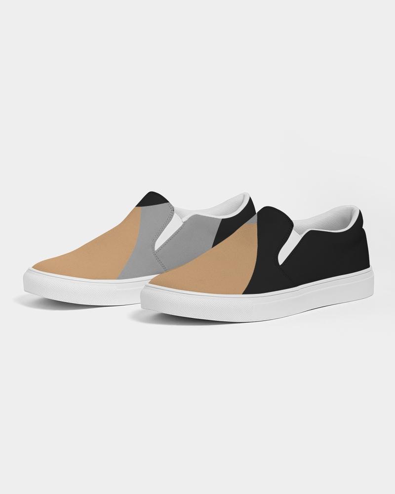 Mens Sneakers, Tricolor Low Top Canvas Slip-on Shoes - Zj5375