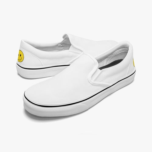 Jacki Easlick Smile Face Slip-On Canvas Sneakers