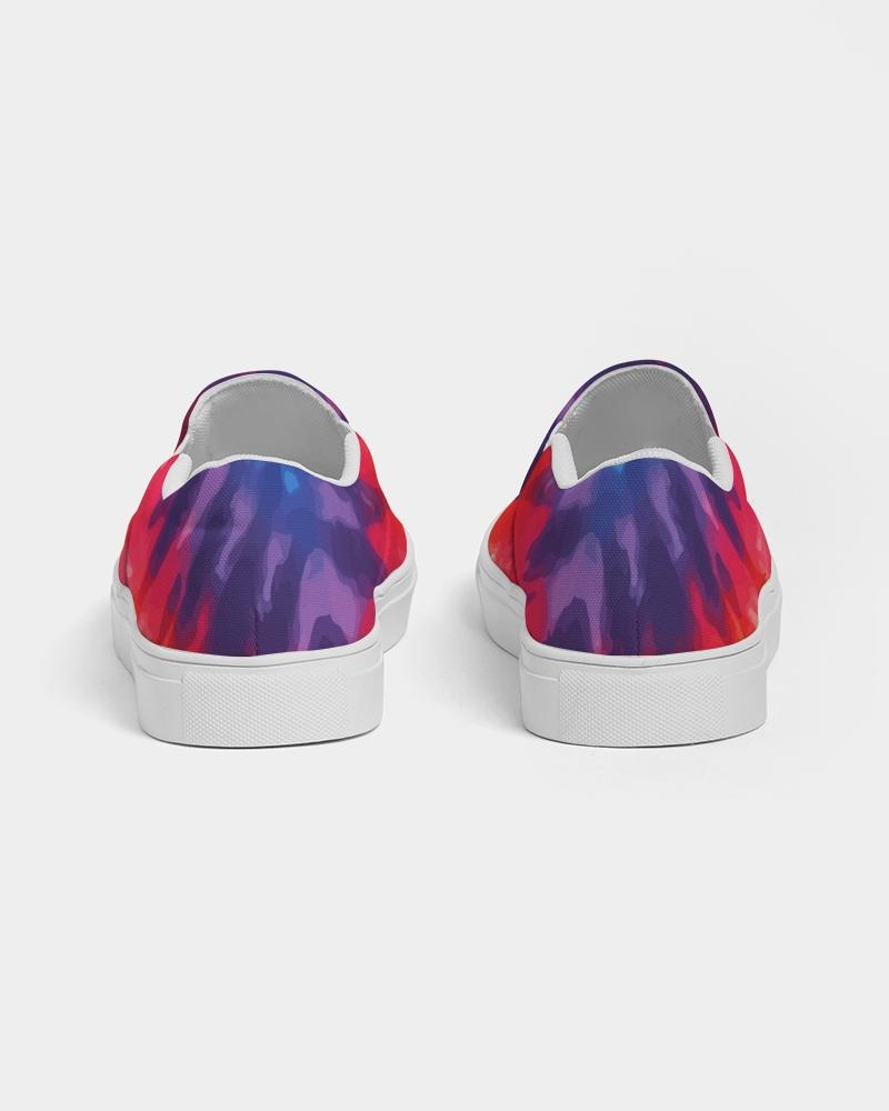 Mens Sneakers, Multicolor Tie-dye Low Top Canvas Slip-on Sports Shoes