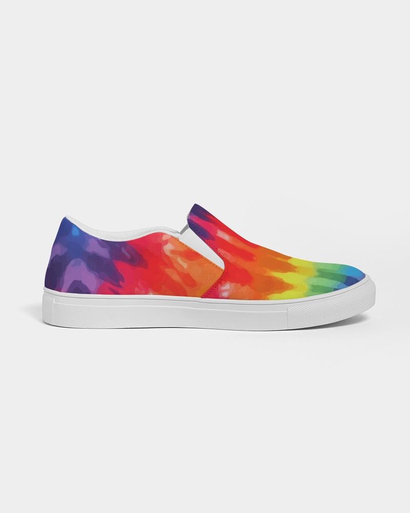 Mens Sneakers, Multicolor Tie-dye Low Top Canvas Slip-on Sports Shoes