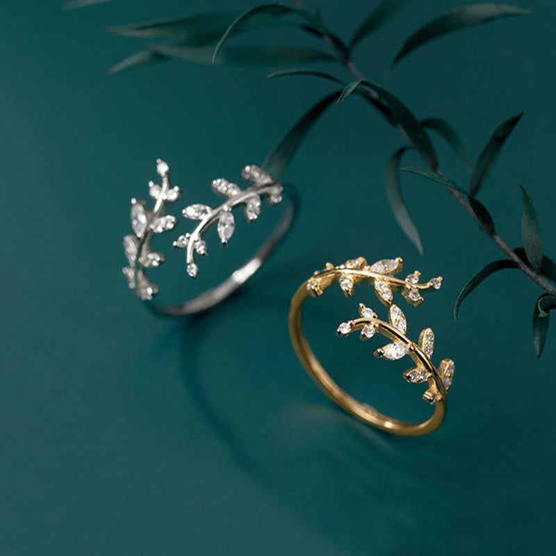 Leaf Branch Ring For Woman Jewelry