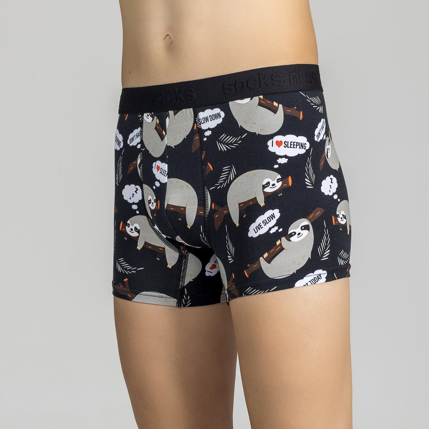 Men's Lazy Sloth Boxer Brief