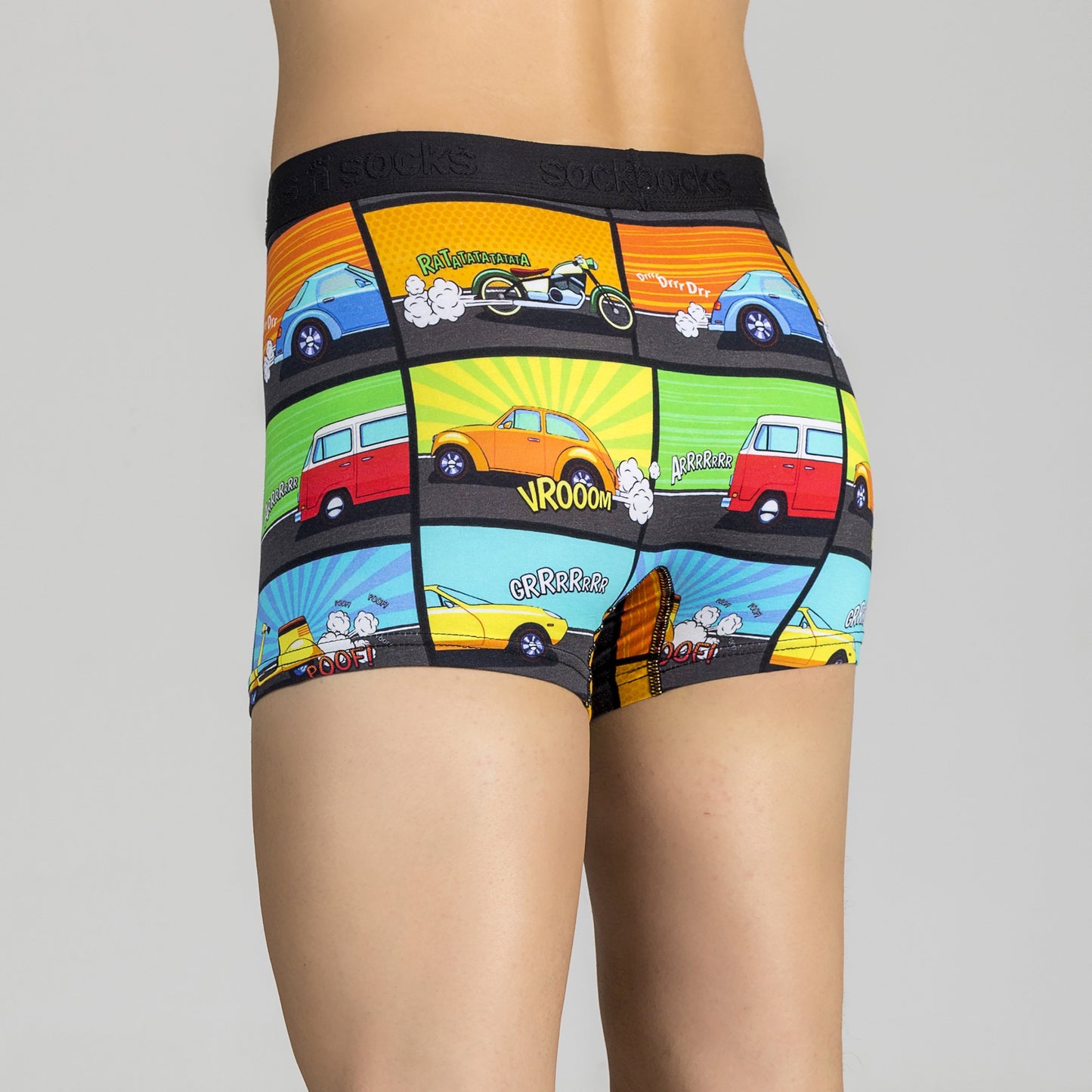 Men's Comic Cars Boxer Brief