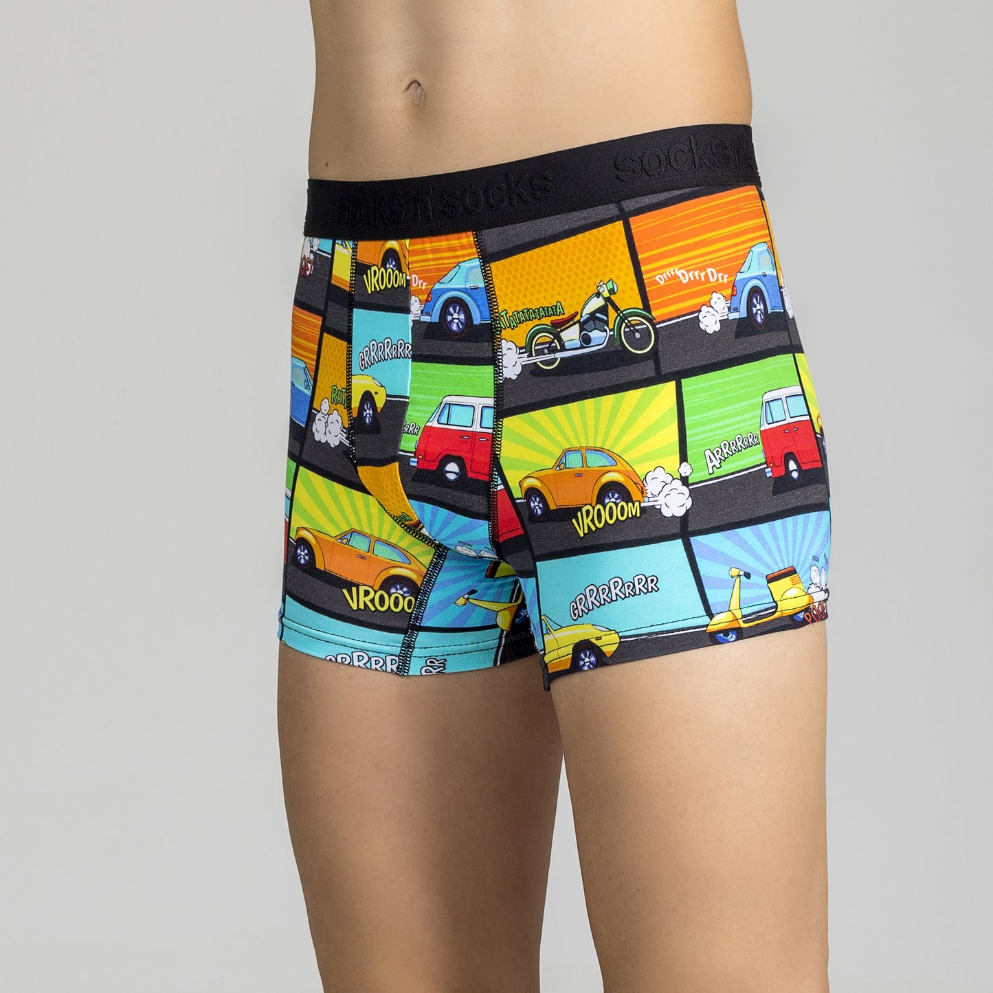 Men's Comic Cars Boxer Brief