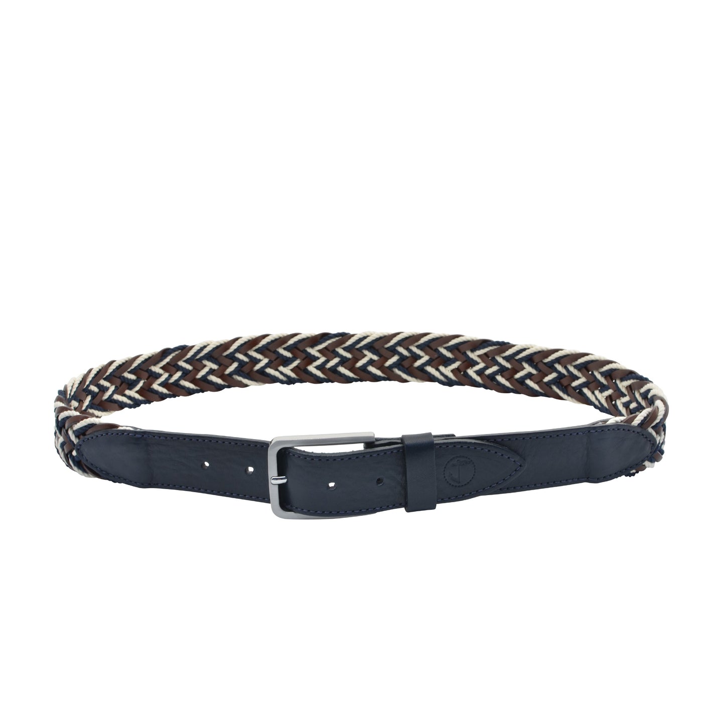 Braided Nautical Rope and Leather Belt Bering