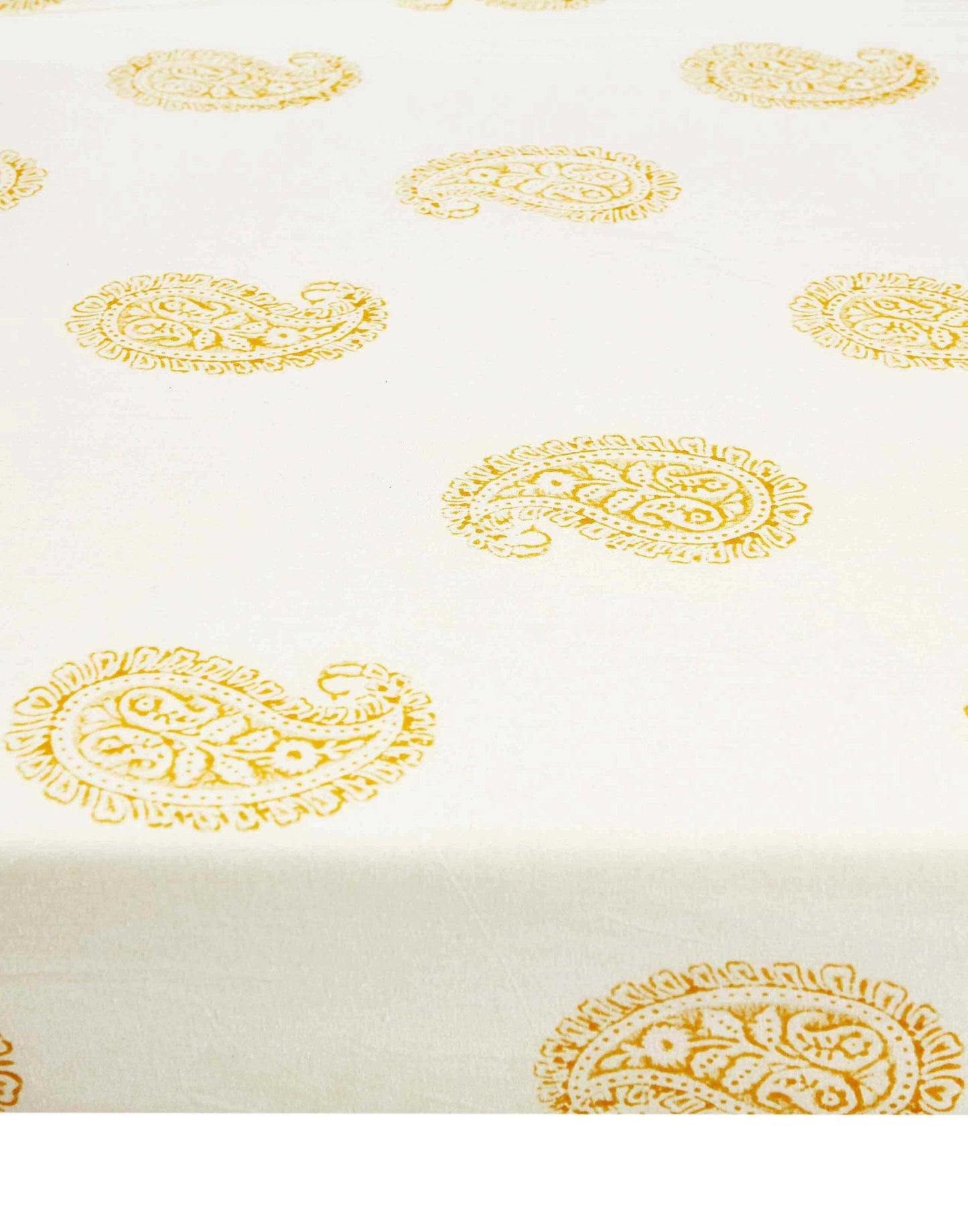 MUSTARD PAISLEY FITTED CRIB SHEET