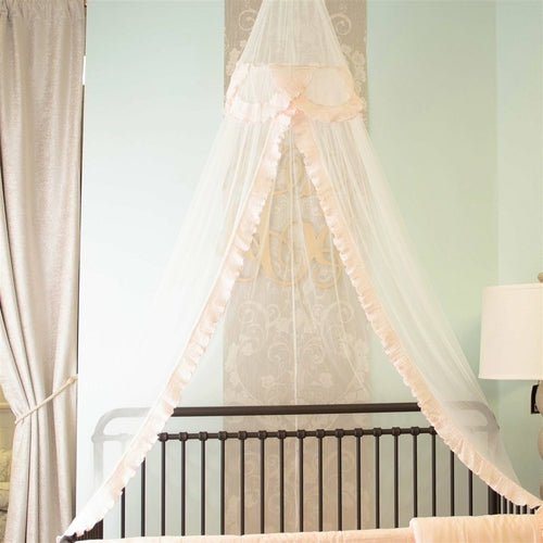 Nursery Crib Lace Tulle Canopy