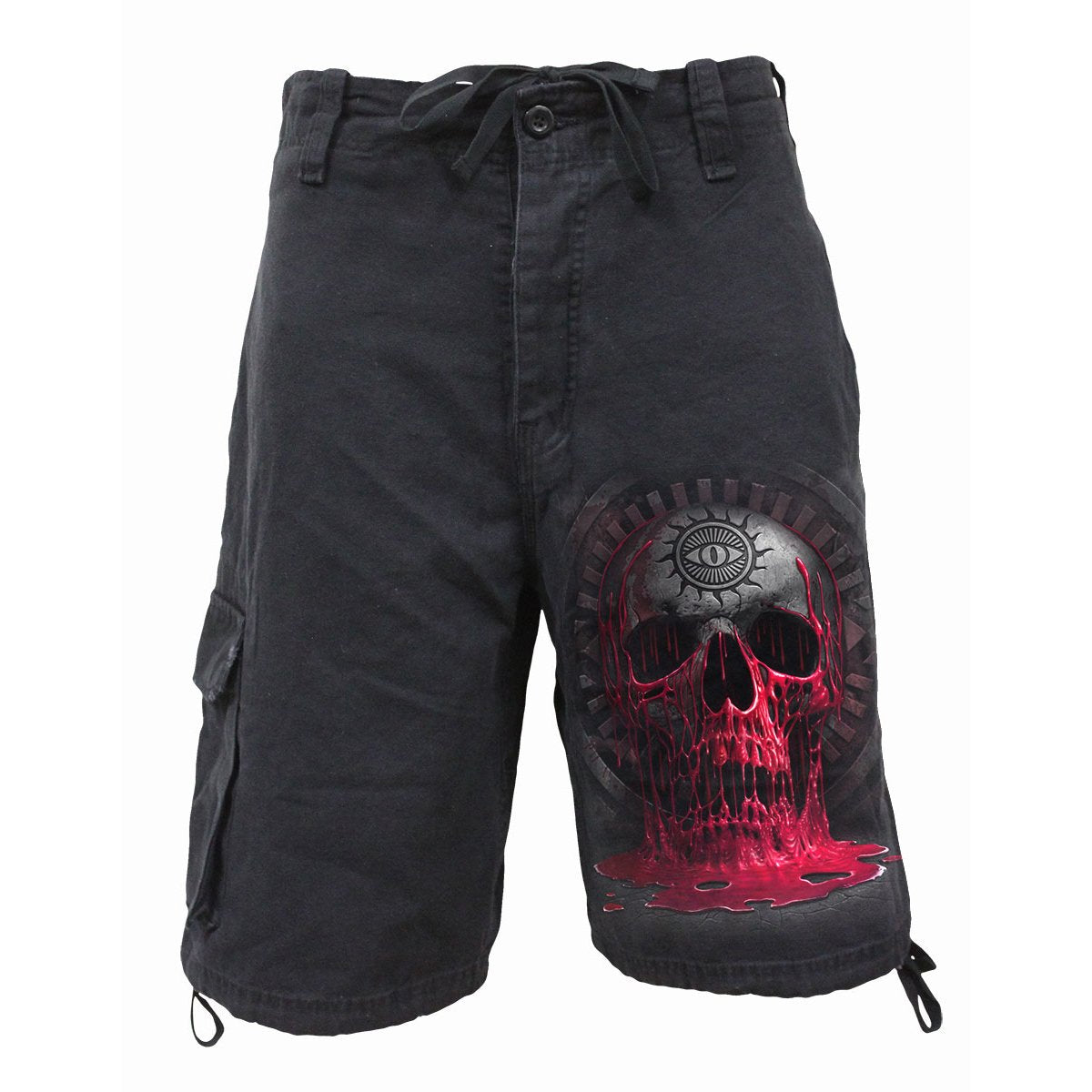 BLEEDING SOULS - Vintage Cargo Shorts Black