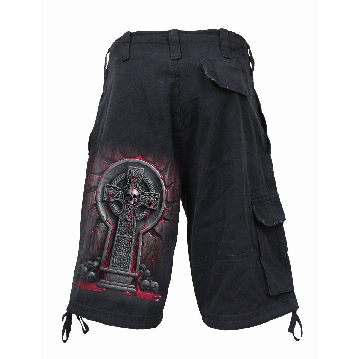 BLEEDING SOULS - Vintage Cargo Shorts Black