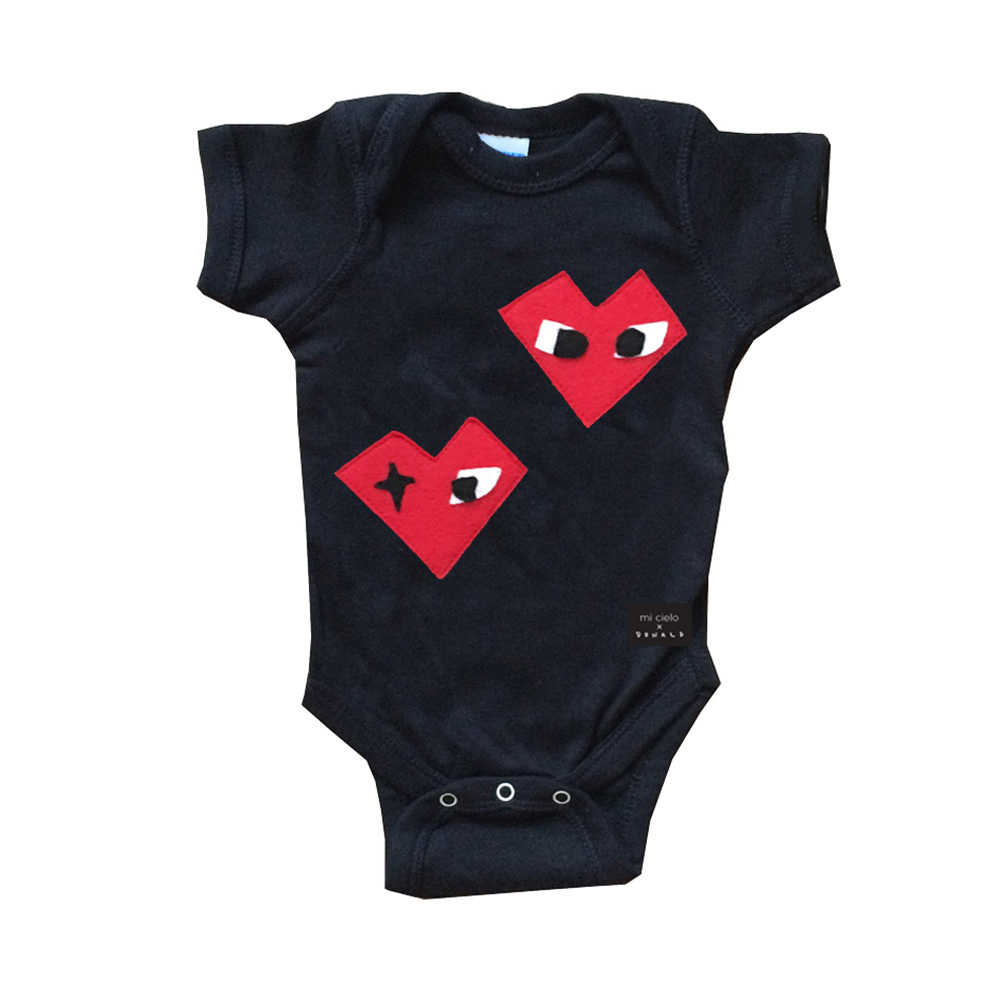 Baby Onesie - I Heart - mi cielo x Donald Robertson - Black