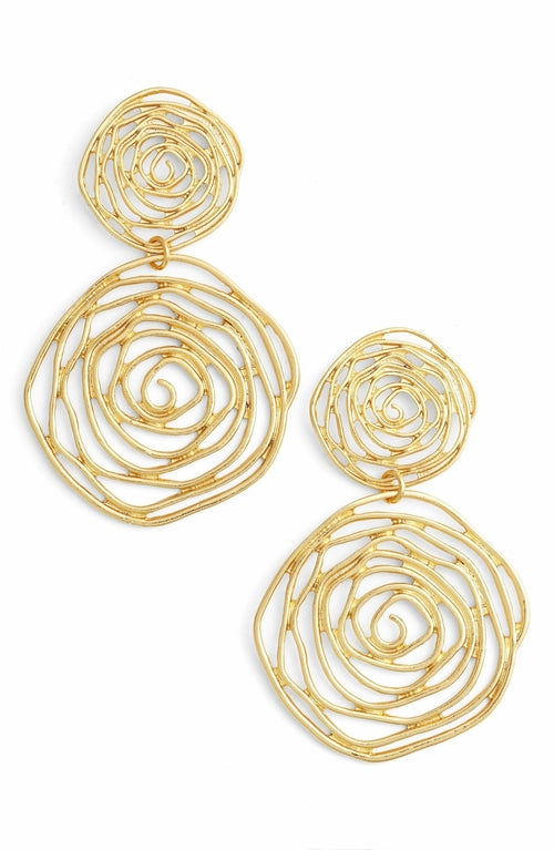 Rose cut out statement Earrings