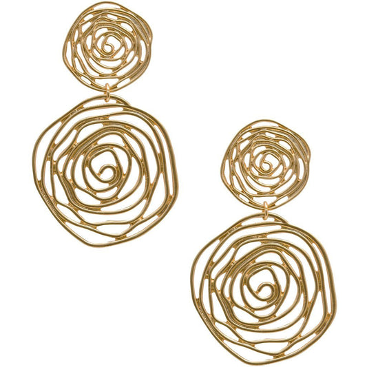 Rose cut out statement Earrings