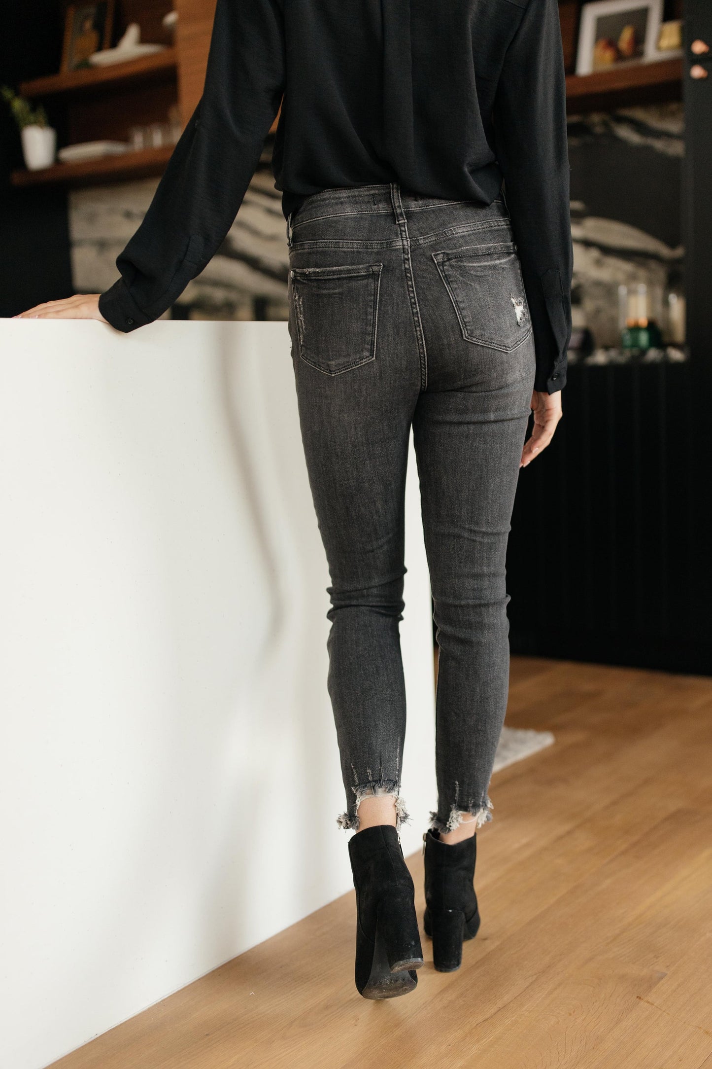 Judy Blue Gray Days Button Rise Jeans