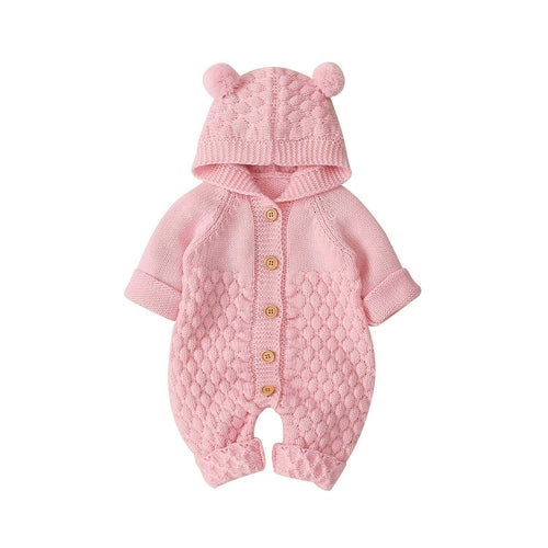 Newborn Unisex Bear Rompers 6-24M