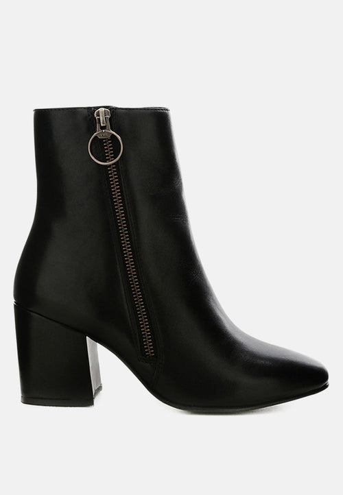 helen block heel leather boots