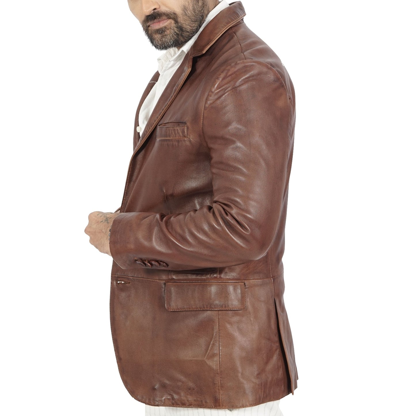 Blazer Harper Brown Leather Jacket