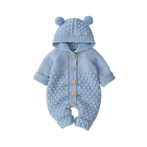 Newborn Unisex Bear Rompers 6-24M