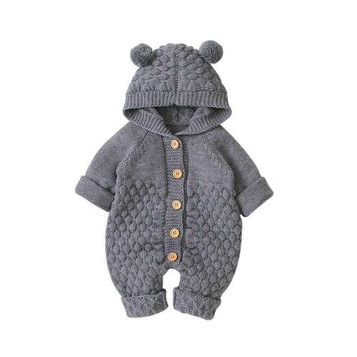 Newborn Unisex Bear Rompers 6-24M