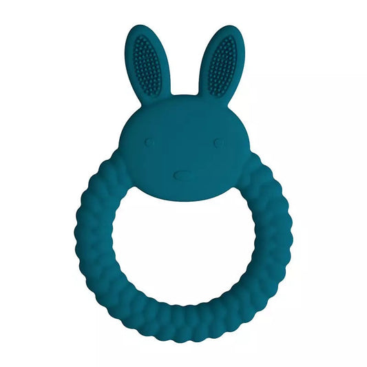 Silicone Bunny Teether - Navy