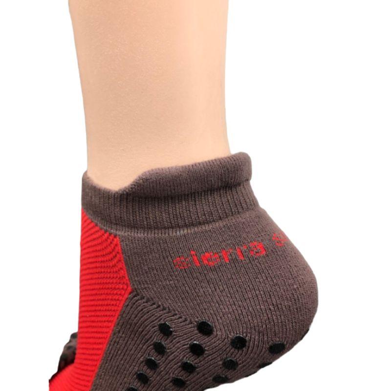 Heel Tab Mesh Top Cotton Anklet Socks with Non-Skid Gripper