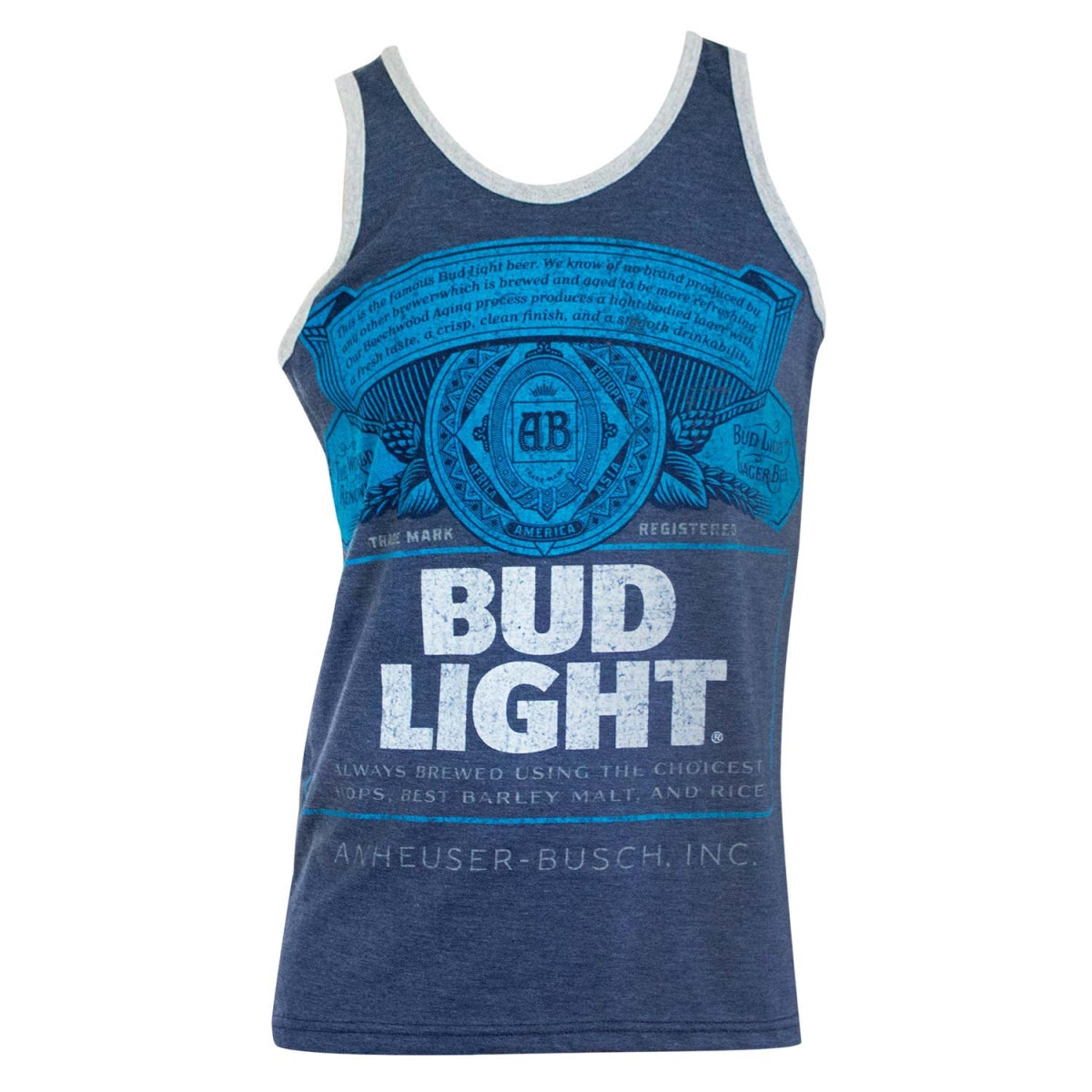 Bud Light 39765-XLarge Bud Light Mens Blue Label Tank Top - Extra Larg