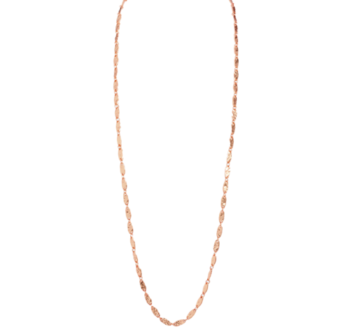 Textured link long chain Necklace