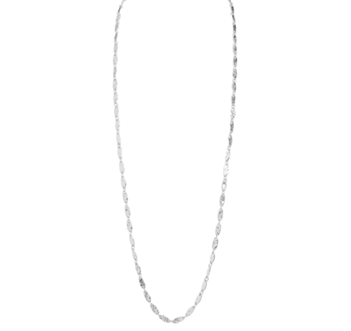 Textured link long chain Necklace