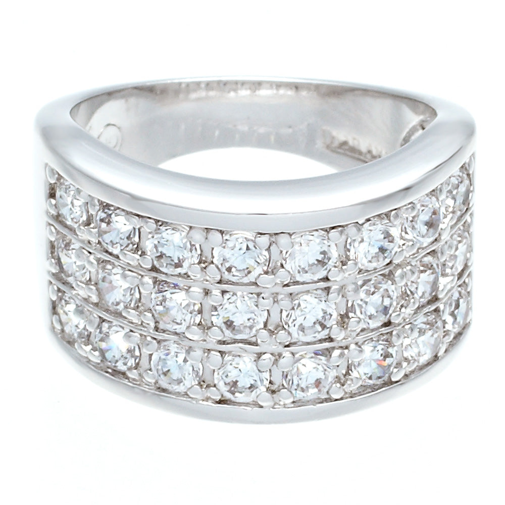 Twenty-Four Stone Pave Band Statement Ring