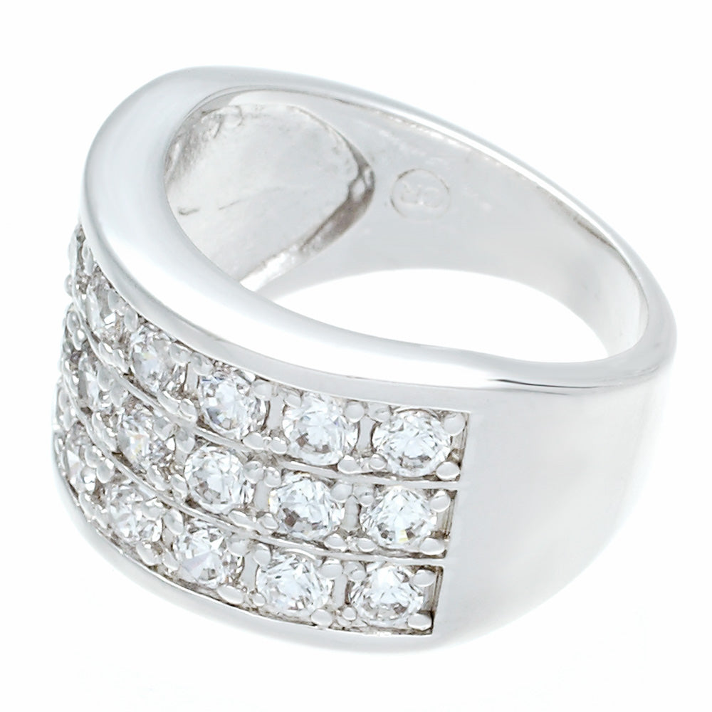 Twenty-Four Stone Pave Band Statement Ring