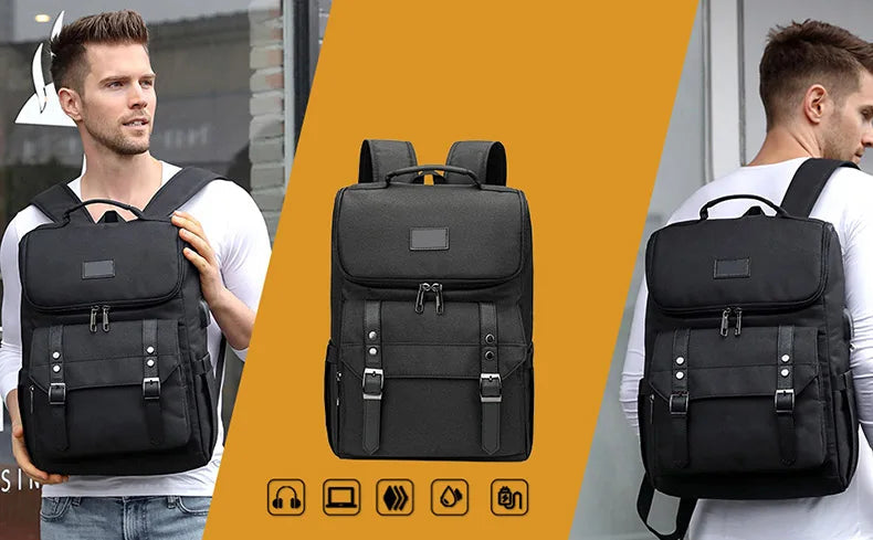 Large Laptop Travel Backpack Men Women USB Charging Students Schoolbag