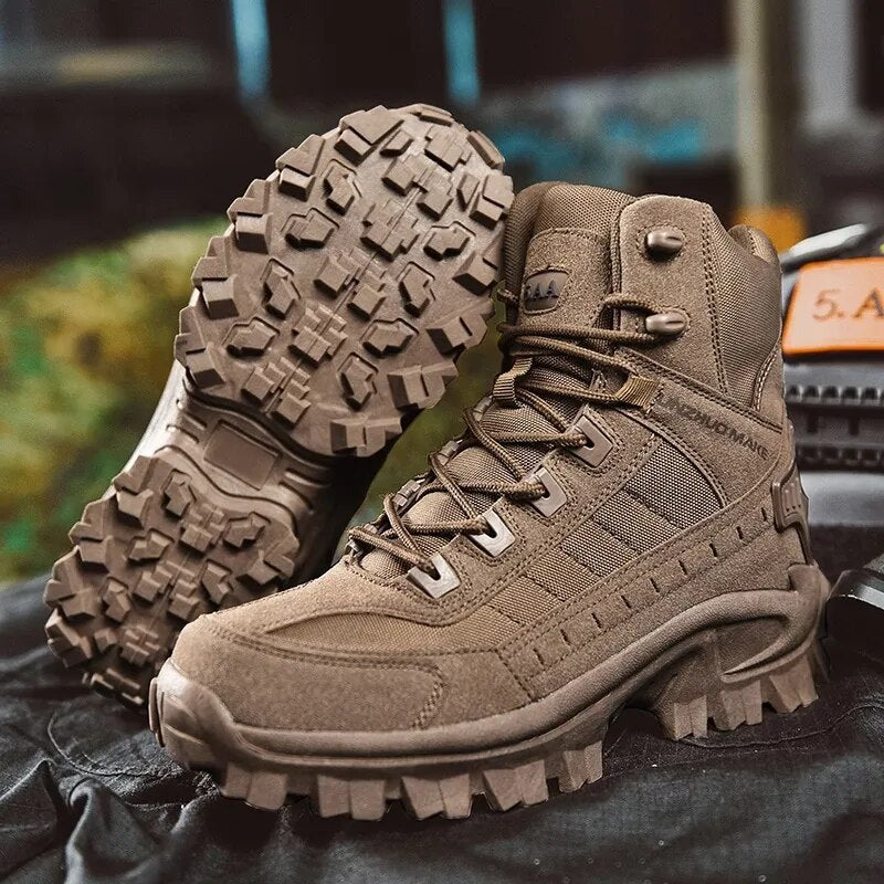 Men Military Tactical Boots Autumn Winter Waterproof Leather Army