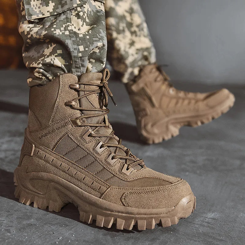 Men Military Tactical Boots Autumn Winter Waterproof Leather Army