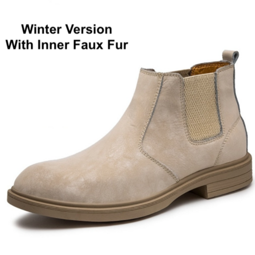 Mens Vegan Leather Angle Boots