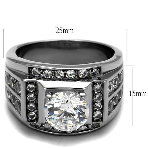 Men Stainless Steel Cubic Zirconia Rings TK2305