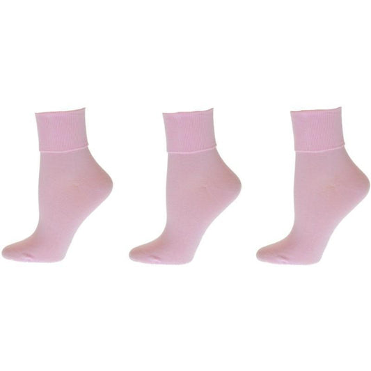 Turn Cuff Organic Cotton Seamless Toe 3 pair Pack