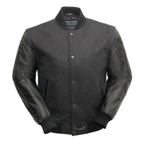 Varsity - Men's Woolen Jacket with Leather Sleeves