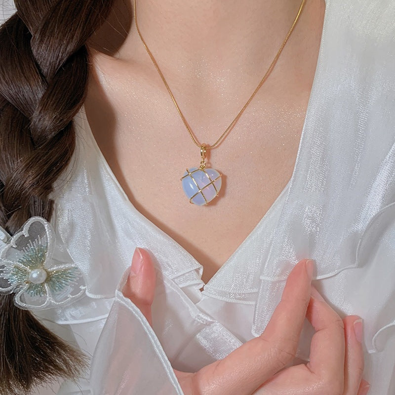 Moonstone Love Girl Novelty Necklace